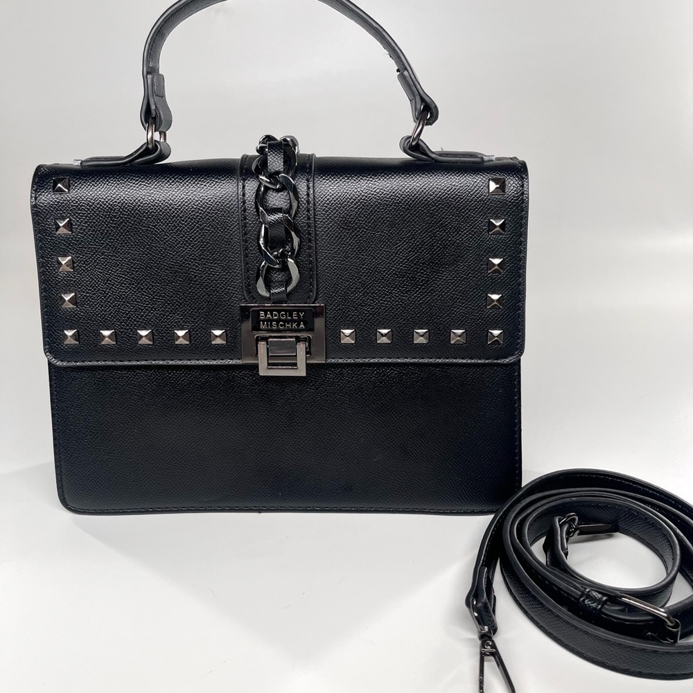 Badgley Mischka Black Bag Tote Crossbody Handbag